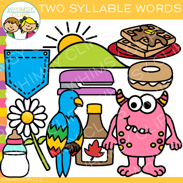 Two Syllable Words Clip Art