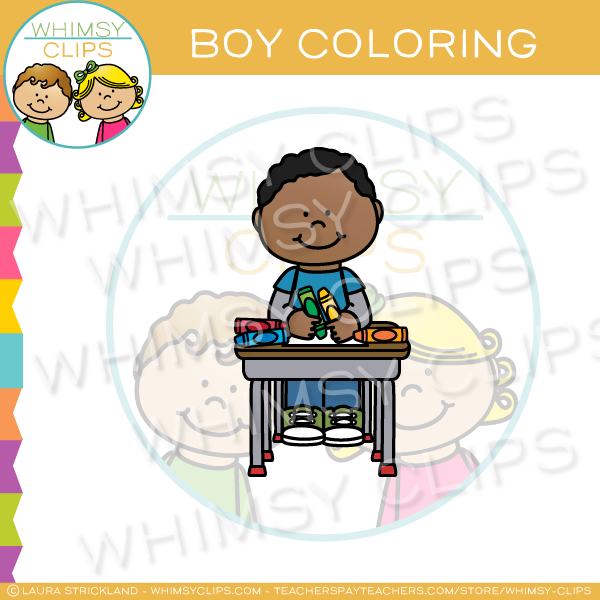 Boy Coloring Clip Art