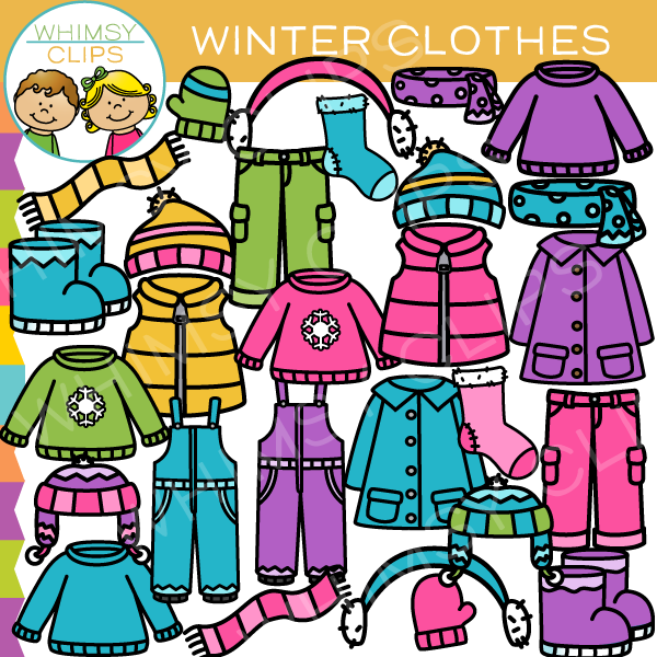 Winter Clothing Clip Art, Images & Illustrations | Whimsy Clips Winter Clothing Clip Art, Images & Illustrations | Whimsy Clips