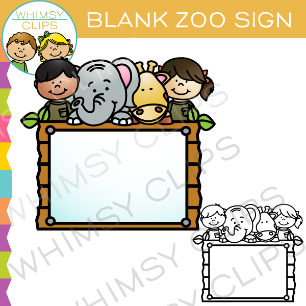 Blank Zoo Sign Clip Art