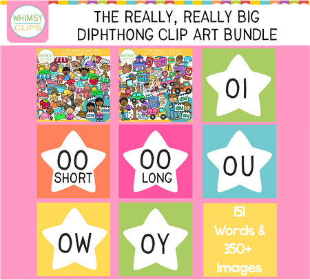 Diphthong Clip Art Bundle