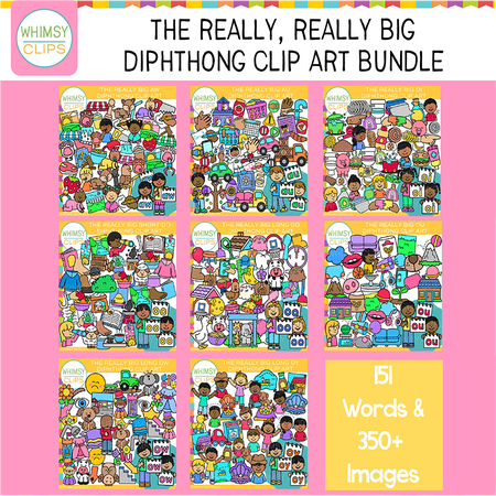 Diphthong Clip Art Bundle