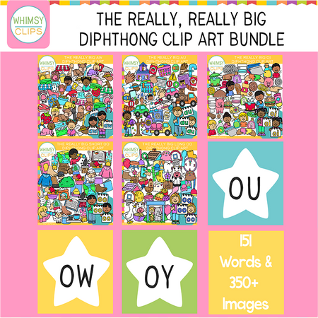 Diphthong Clip Art Bundle