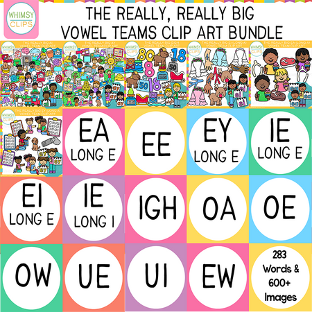 Vowel Teams Clip Art Bundle