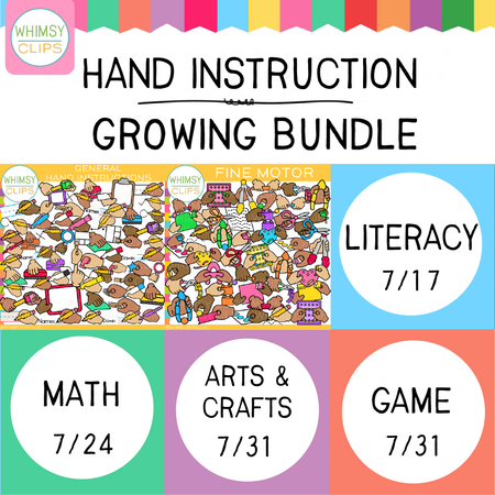 Hand Instructions Clip Art GROWING Bundle