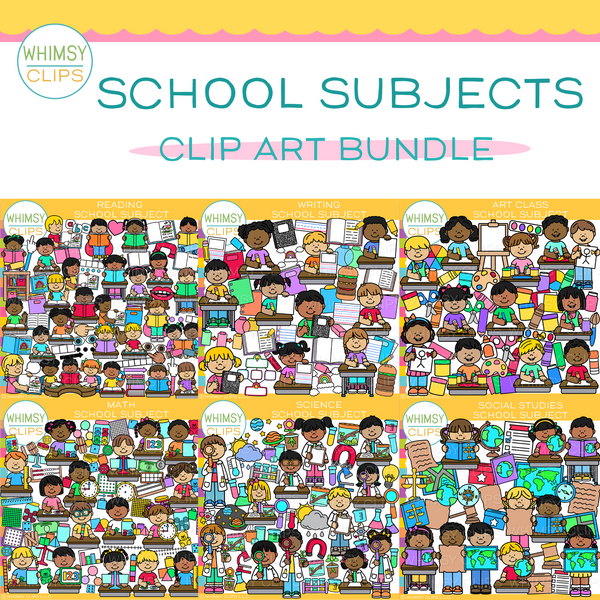 School Subjects Clip Art Bundle