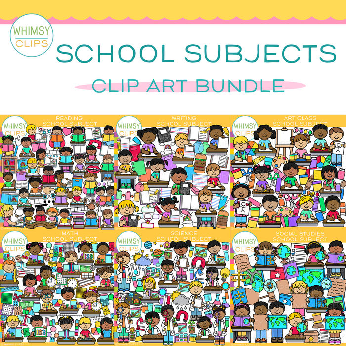 School Subjects Clip Art Bundle