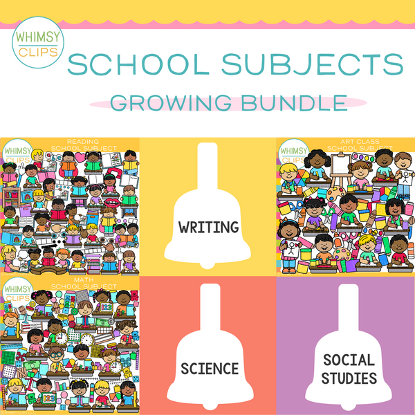 School Subjects Clip Art Bundle