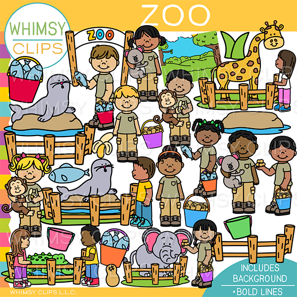 Fun Zoo Clip Art Bundle
