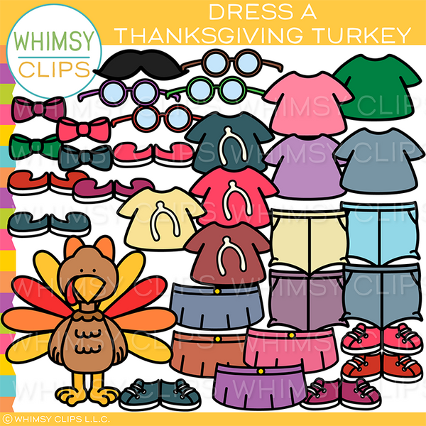 Dress a Thanksgiving Turkey Clip Art