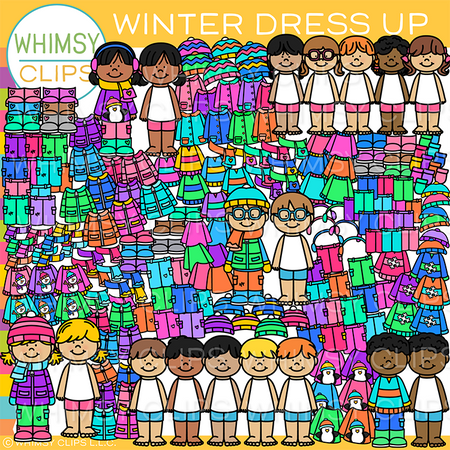 Dress for Winter Clip Art, Images & Illustrations | Whimsy Clips Dress for Winter Clip Art, Images & Illustrations | Whimsy Clips
