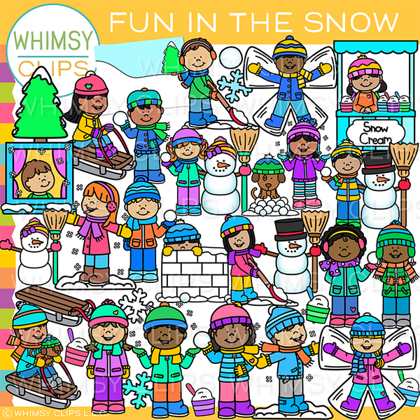 Fun In The Snow Winter Clip Art