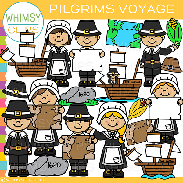 Pilgrims Voyage Clip Art