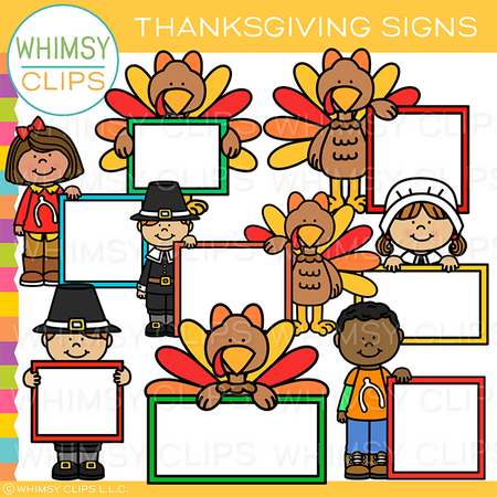 Blank Signs for Thanksgiving Clip Art