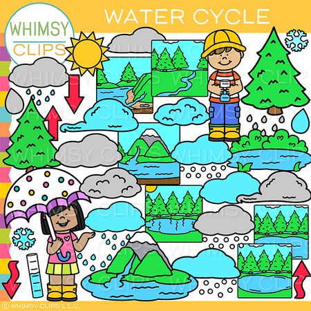 Whimsy Clips Water Water Cycle Clip Art, Images & Illustrations | Whimsy Clips