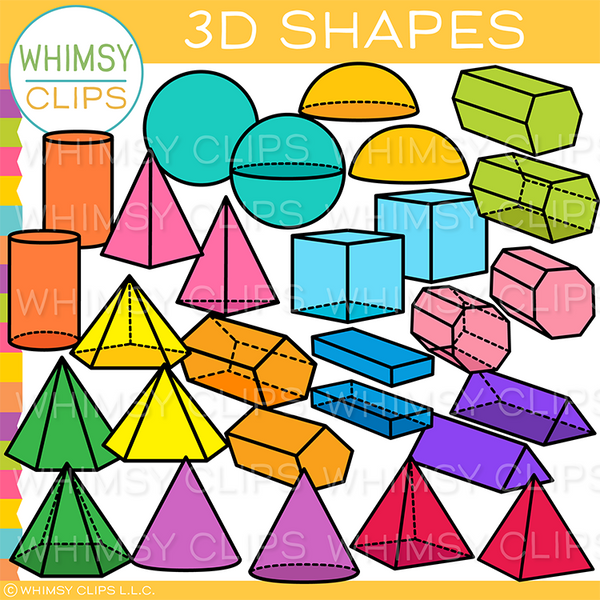 3D Shapes Clip Art
