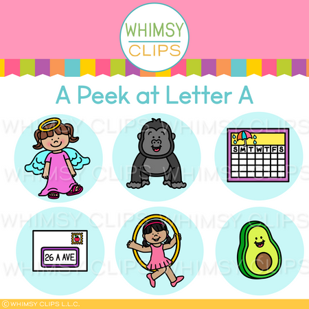 The Really Big Alphabet Letter A Alphabet Clip Art Set