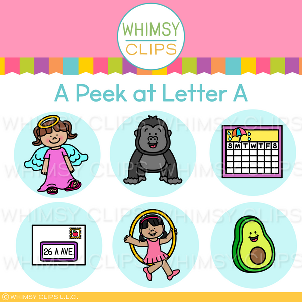 The Really Big Alphabet Letter A Alphabet Clip Art Set