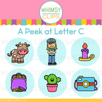 A Peek Inside Letter C Clip Art