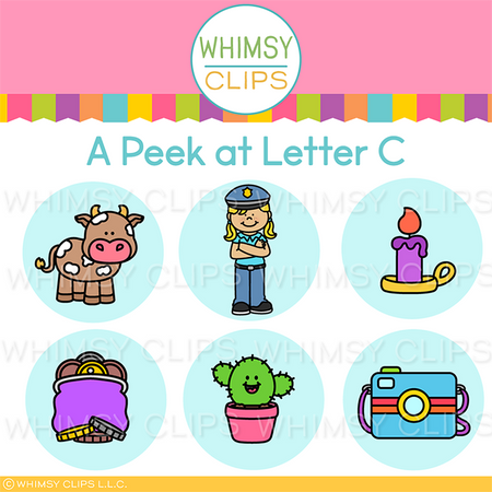 A Peek Inside Letter C Clip Art