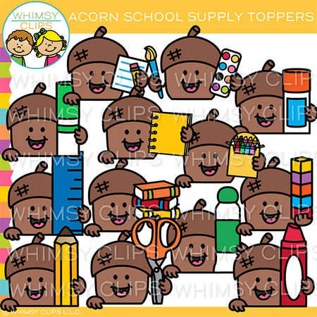 Acorn Toppers Clip Art
