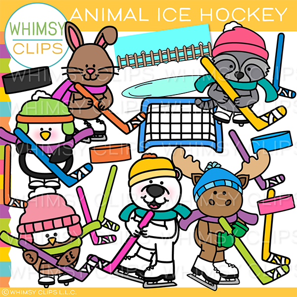 Animal Ice Hockey Clip Art