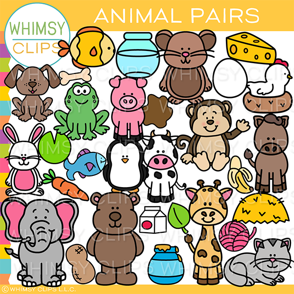 Animal Pairs Clip Art