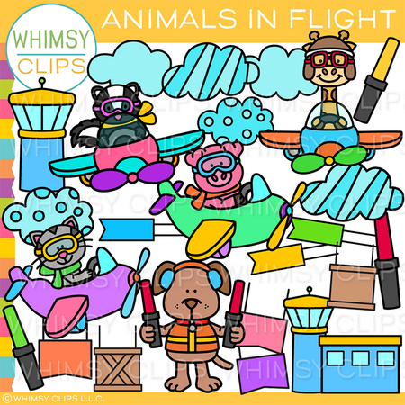 Animals In Flight Clip Art