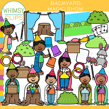 Backyard Magic Show Clip Art