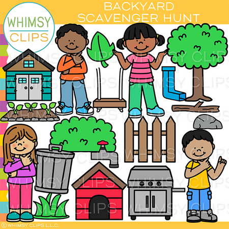 Backyard Scavenger Hunt Clip Art
