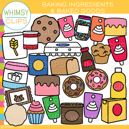 Baked Goods And Ingredients Clip Art