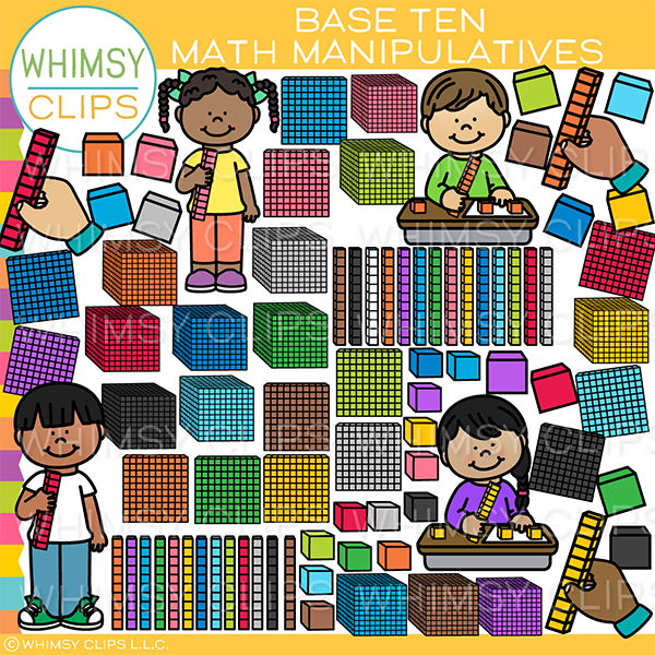 Base Ten Manipulatives Clip Art