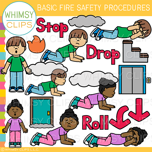 Basic Fire Safety Procedures Clip Art