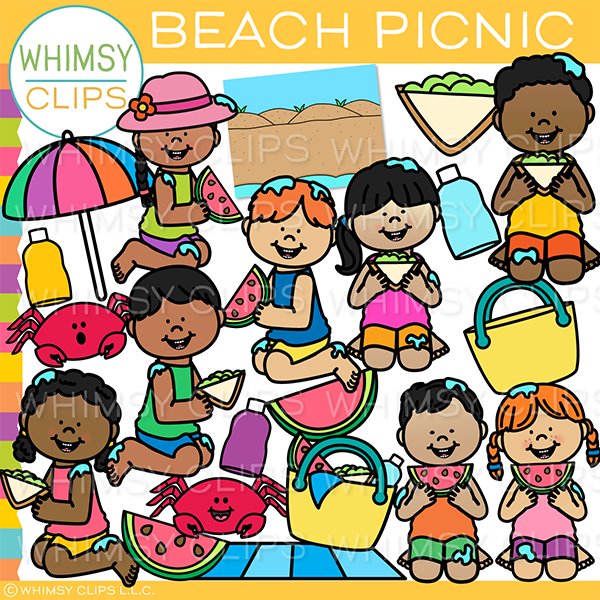 Beach Picnic Clip Art – Whimsy Clips