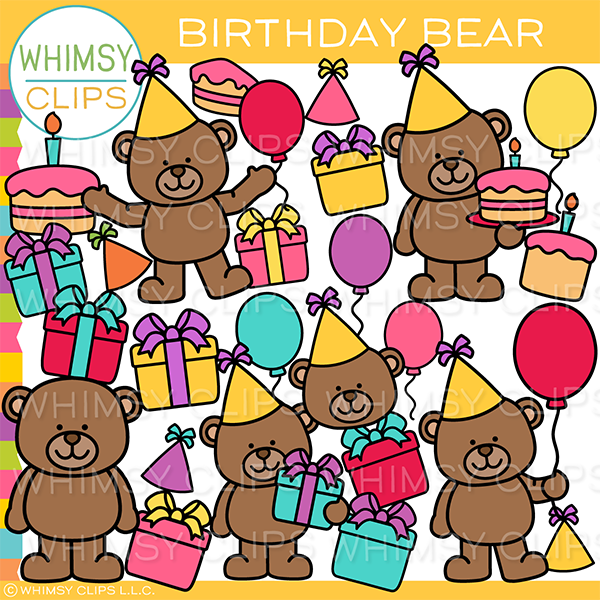 Birthday Bear Clip Art