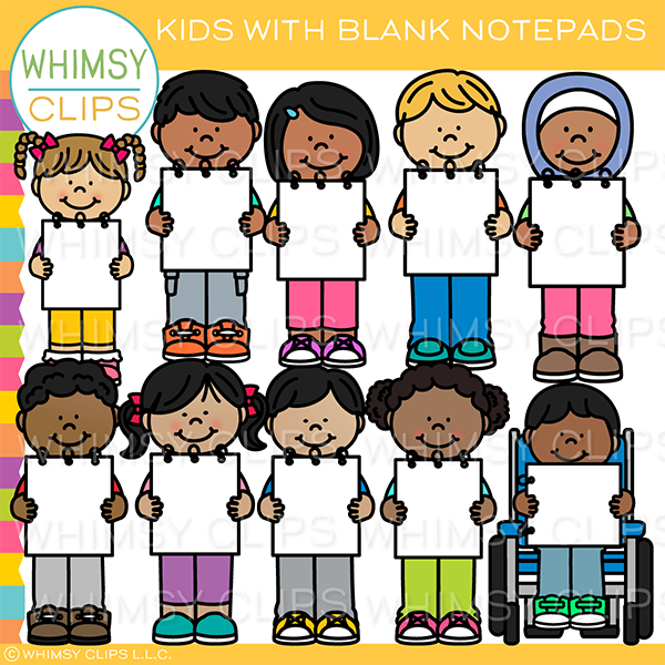 Blank Notebook Kids Clip Art