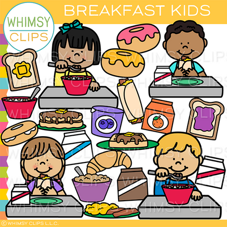 Breakfast Kids Clip Art