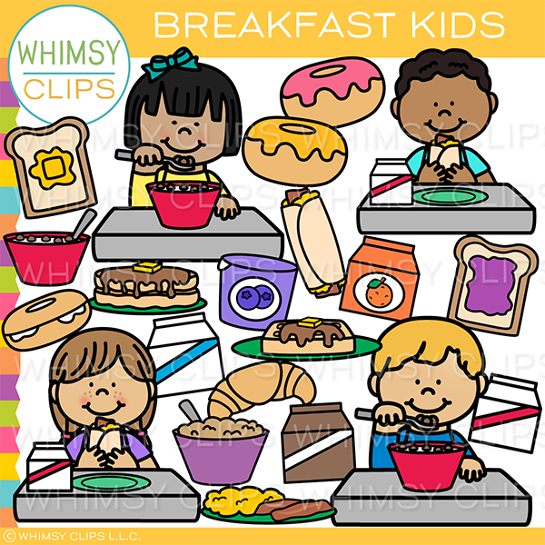Breakfast Kids Clip Art