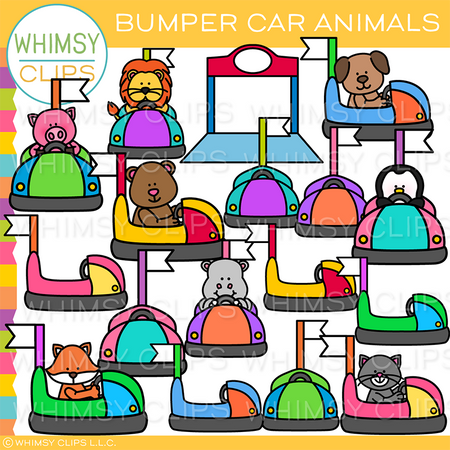 Bumper Car Animals Clip Art