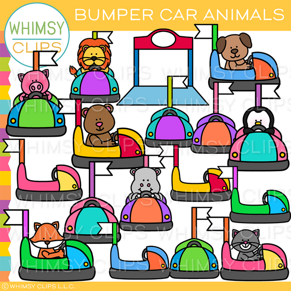 Bumper Car Animals Clip Art