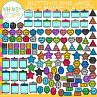 Buttons and Jars Manipulatives Clip Art
