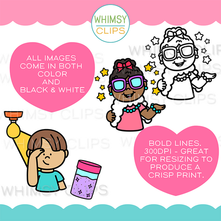 The Really Big GL Beginning Blends Word Family Clip Art