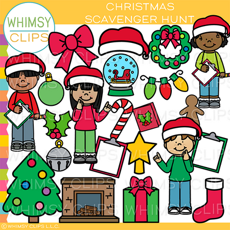 Christmas Scavenger Hunt Clip Art