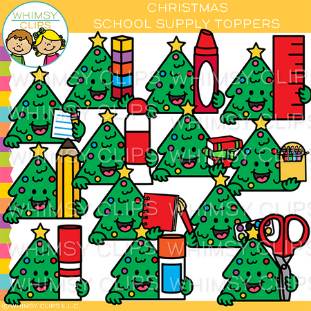 Christmas Tree Supply Toppers Clip Art