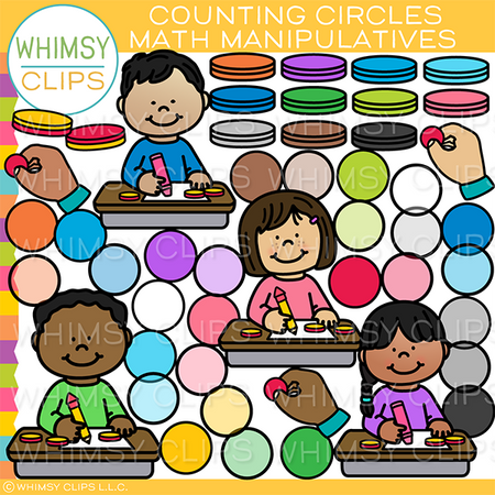 Circle Counters Manipulatives Clip Art