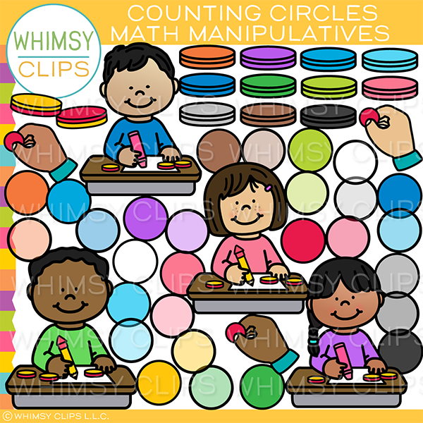 Circle Counters Manipulatives Clip Art