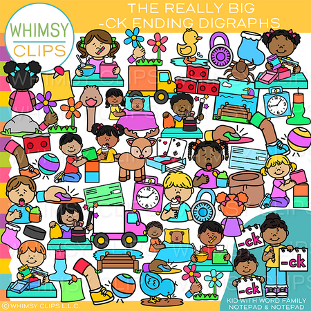 CK Ending Digraphs Clip Art