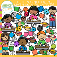 Dice Spill Cups Clip Art
