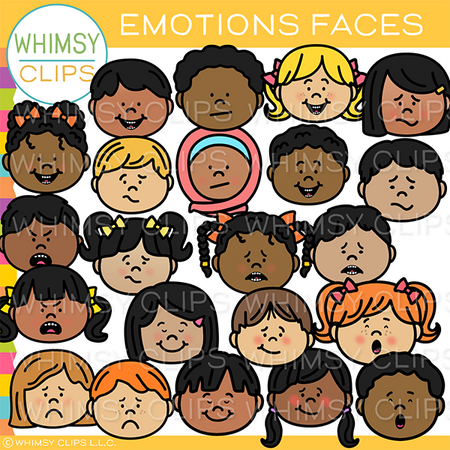 Emotions Faces Clip Art