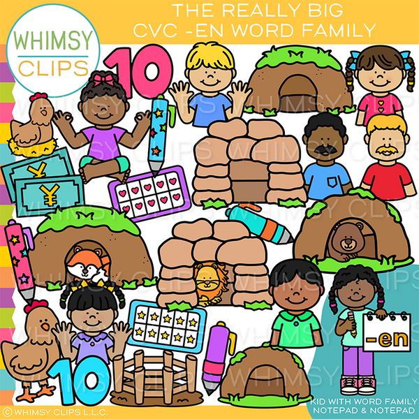 EN Short E CVC Clip Art